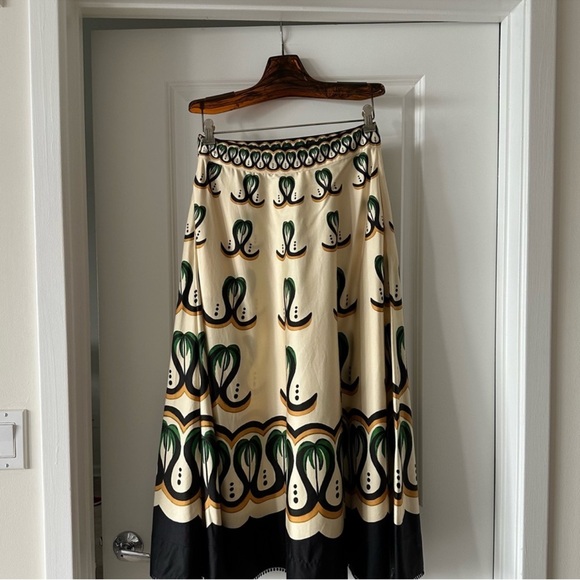 Farm Rio Off-White Coconut Tree Flow Skirt - Picture 9 of 9